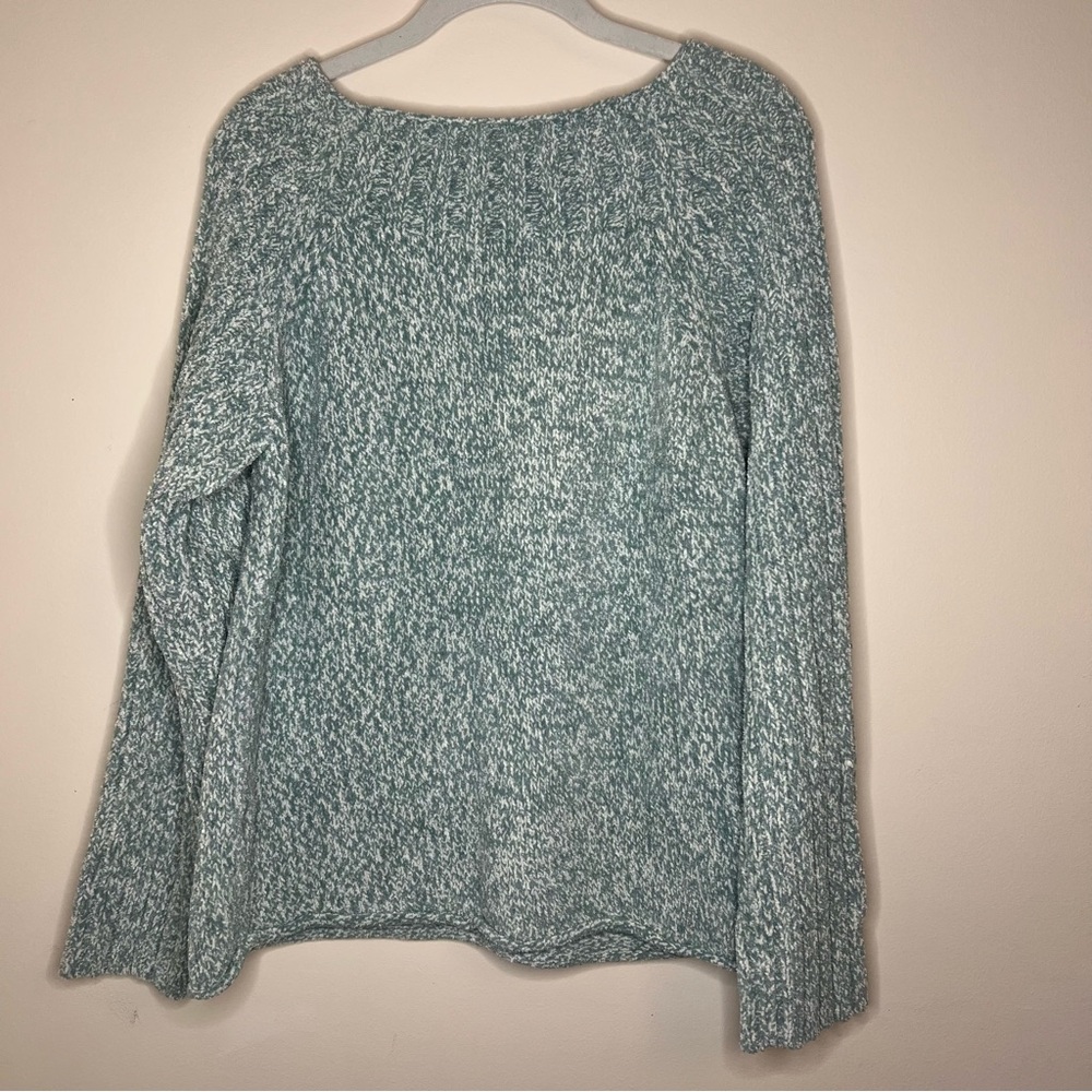J. Jill Sweater Soft Long Sleeve Knitted Heather‎ Teal Turquoise Women's Medium